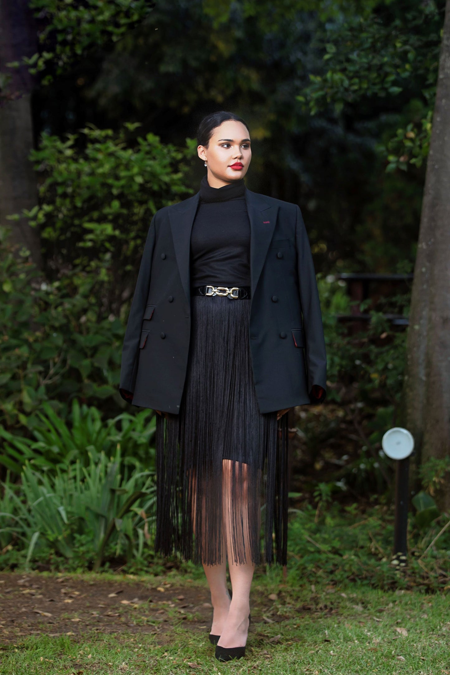 Tassle Midi Skirt