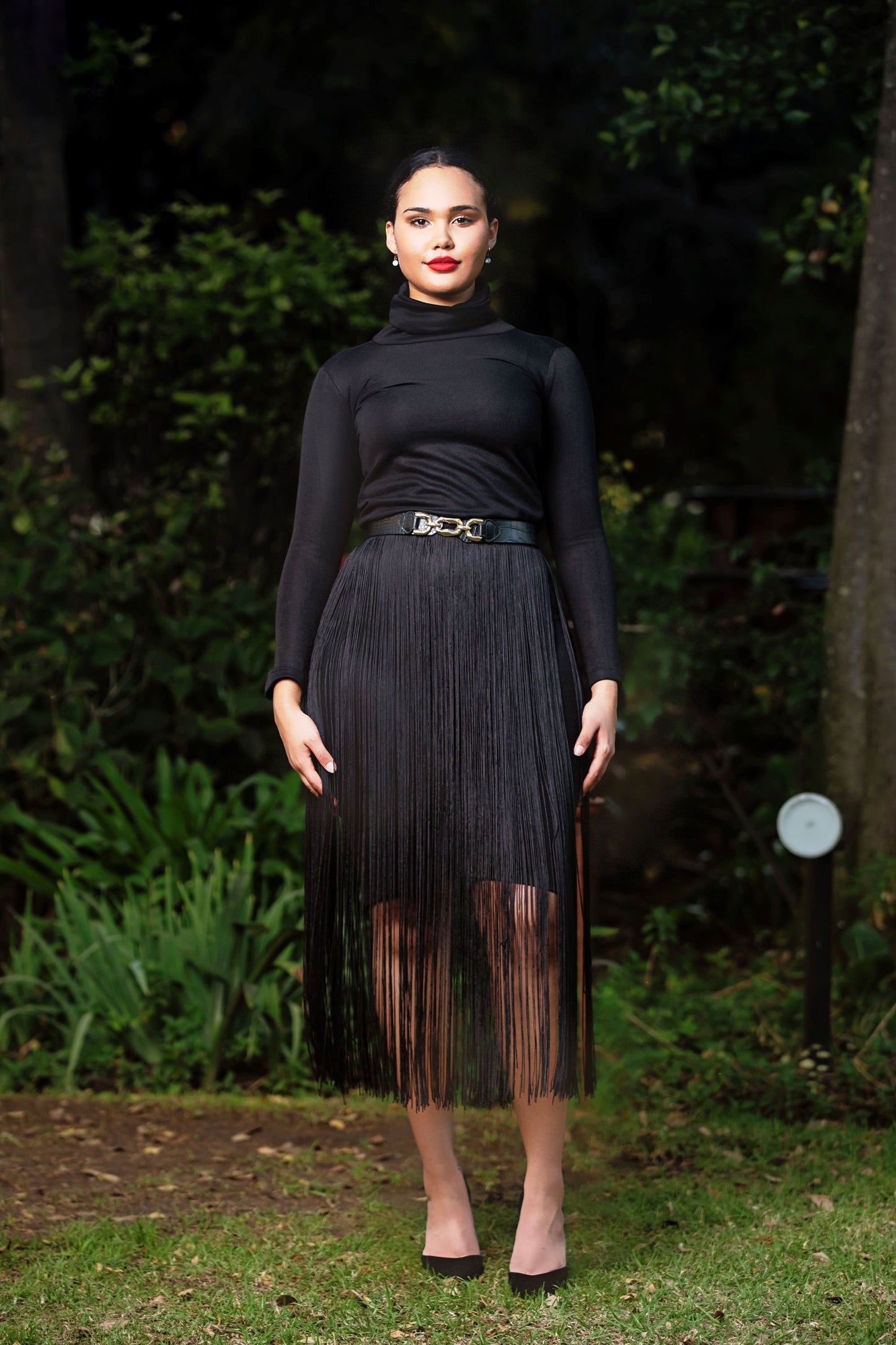 Tassle Midi Skirt