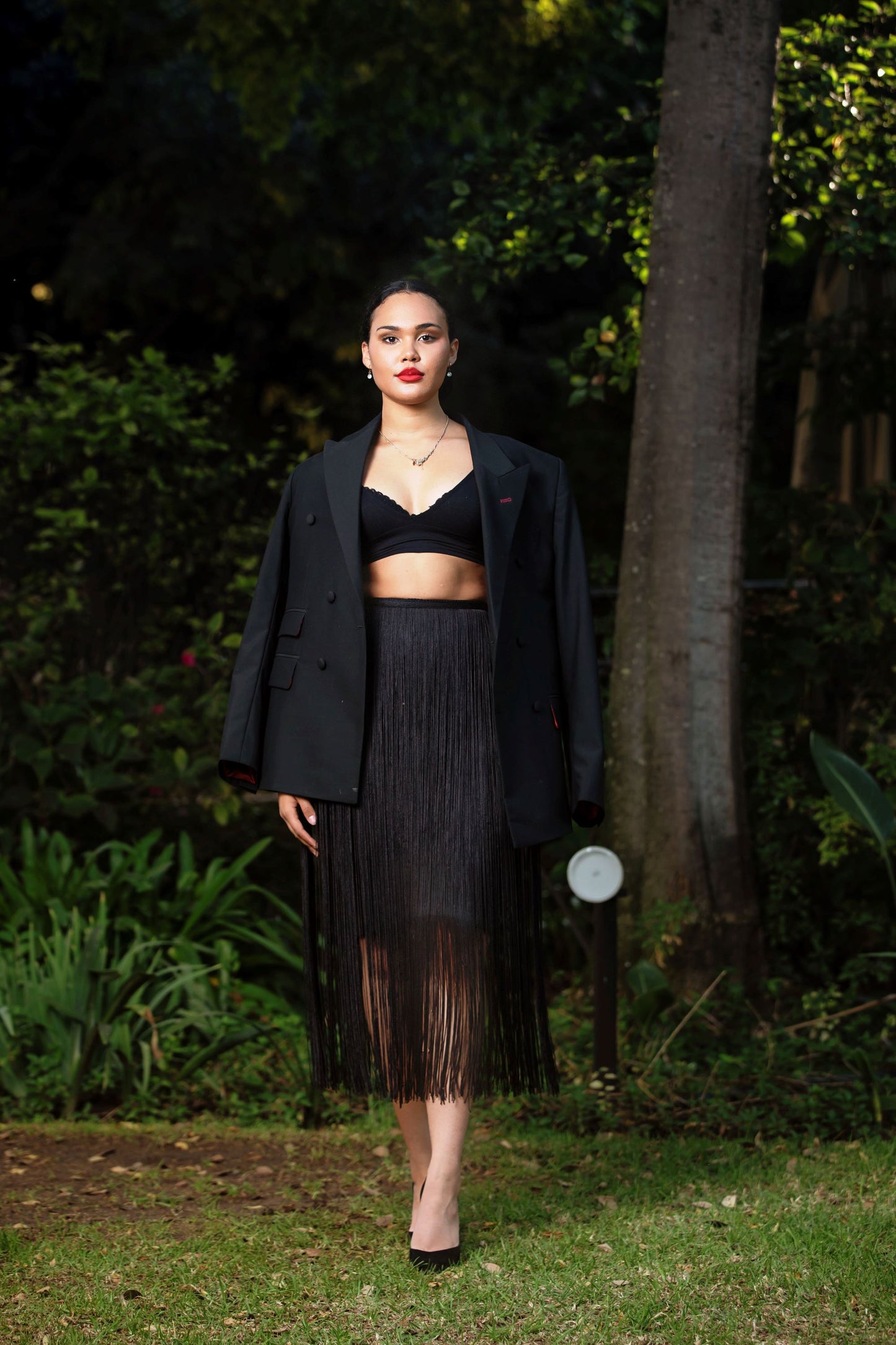 Tassle Midi Skirt