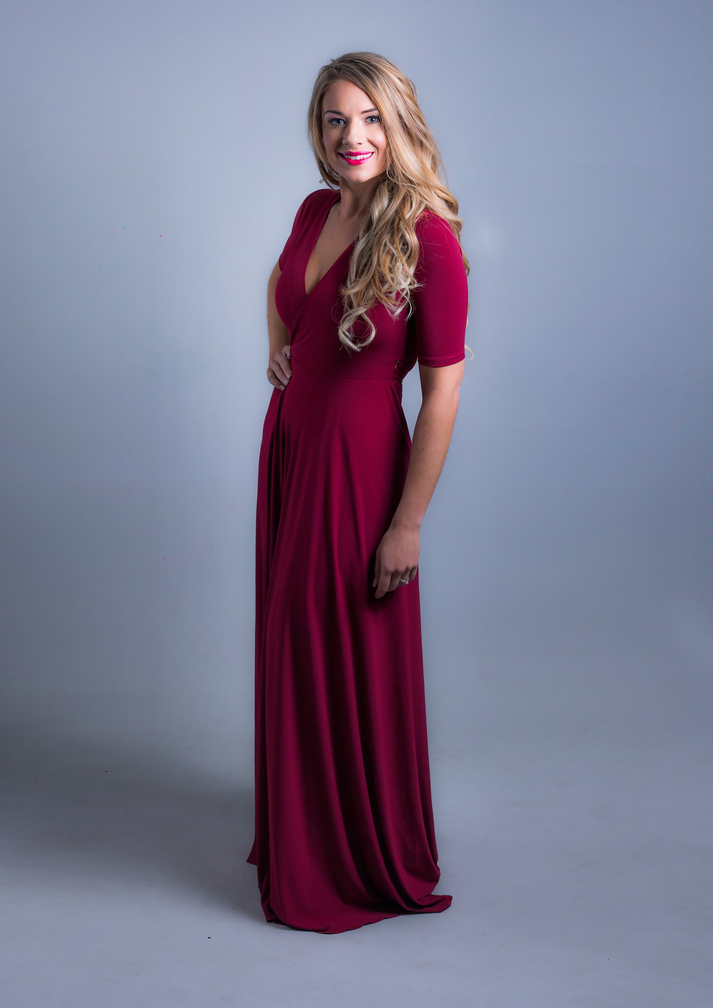 Wrap Dress Burgundy