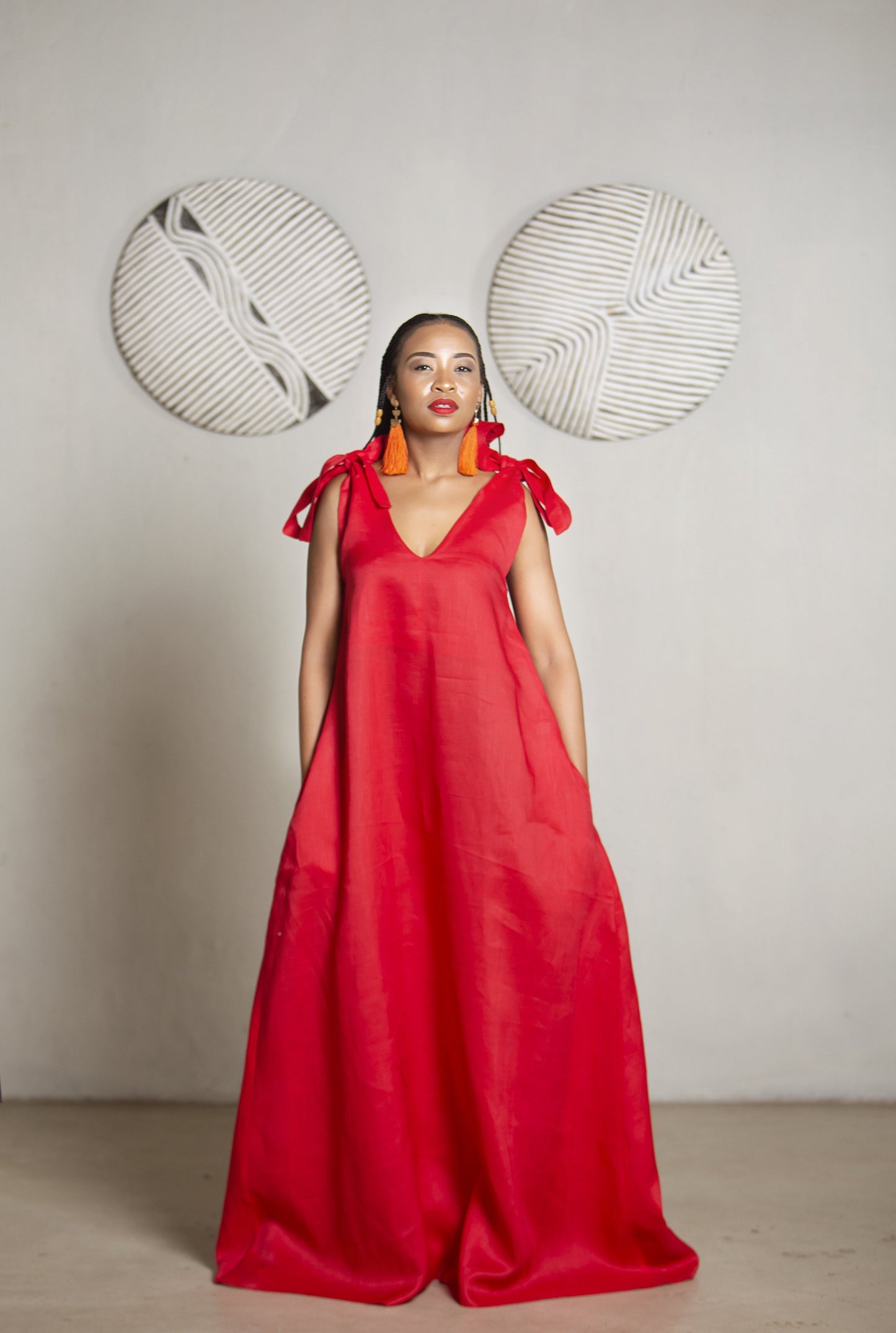 Nikita Linen Red (Pure Linen)