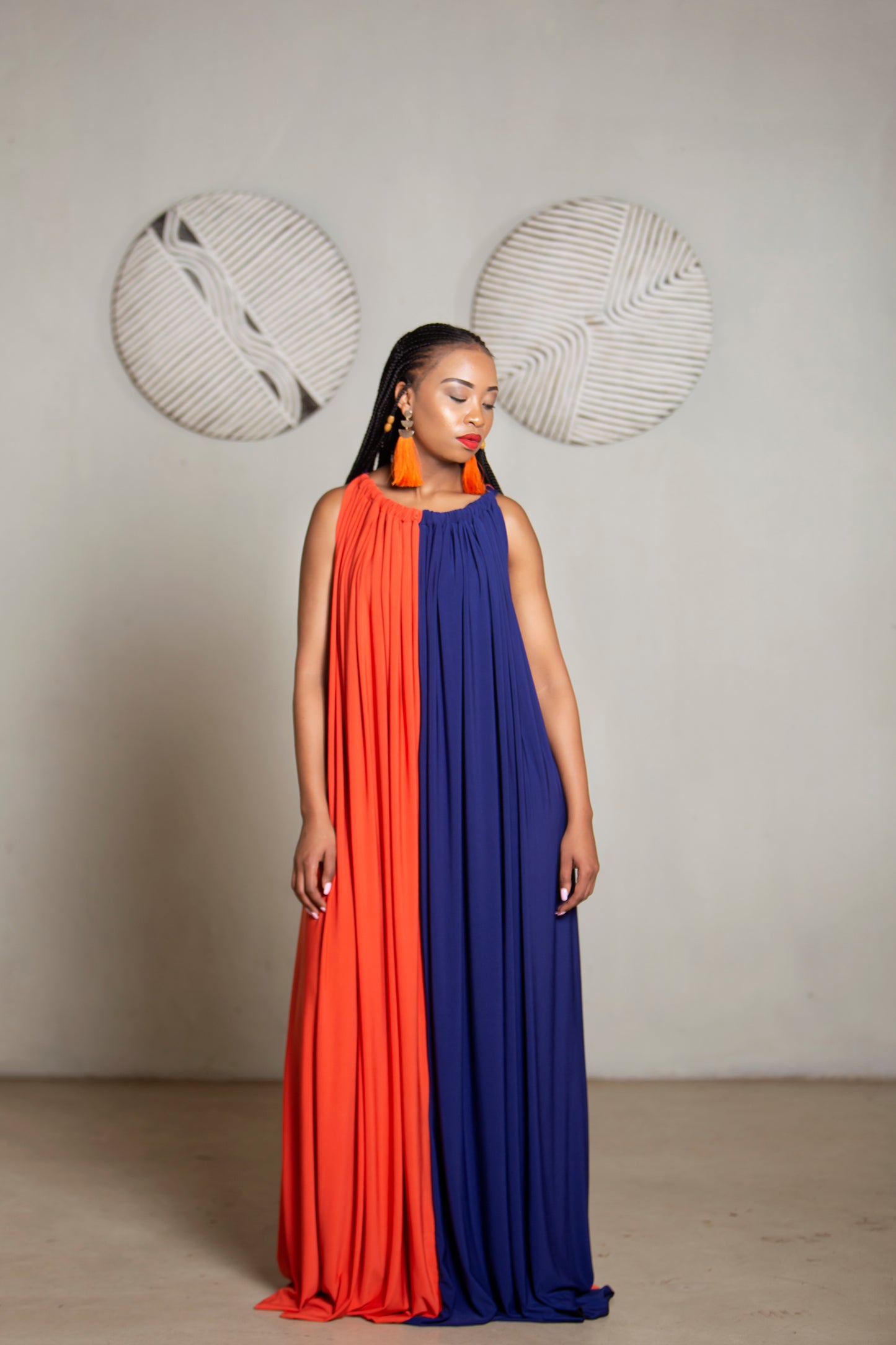 Zuri Original Contrast Burnt Orange & Ink Blue
