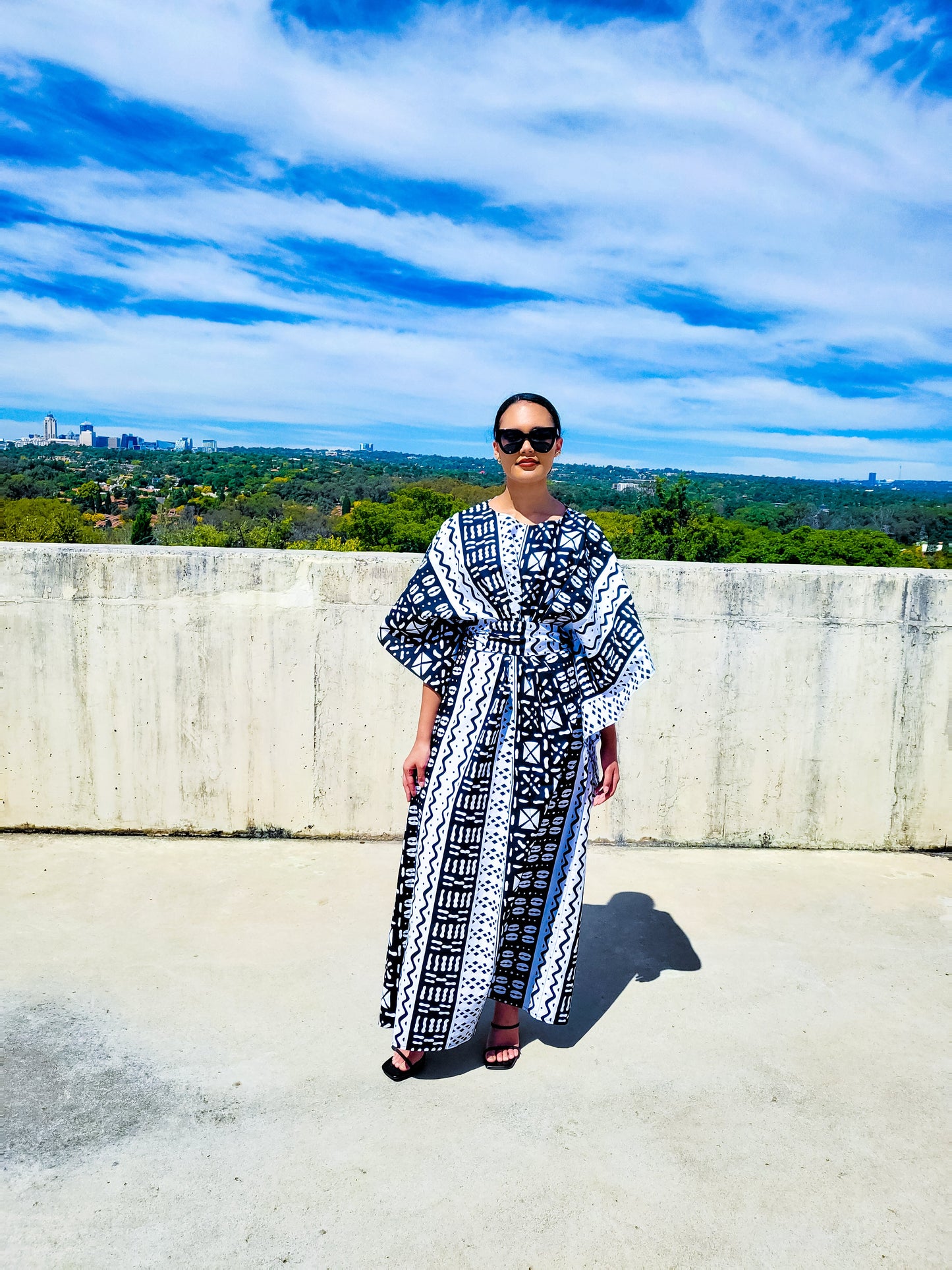 Khari Queen Kaftan (Incl Belt &headwrap) - Alternative Mustard Print