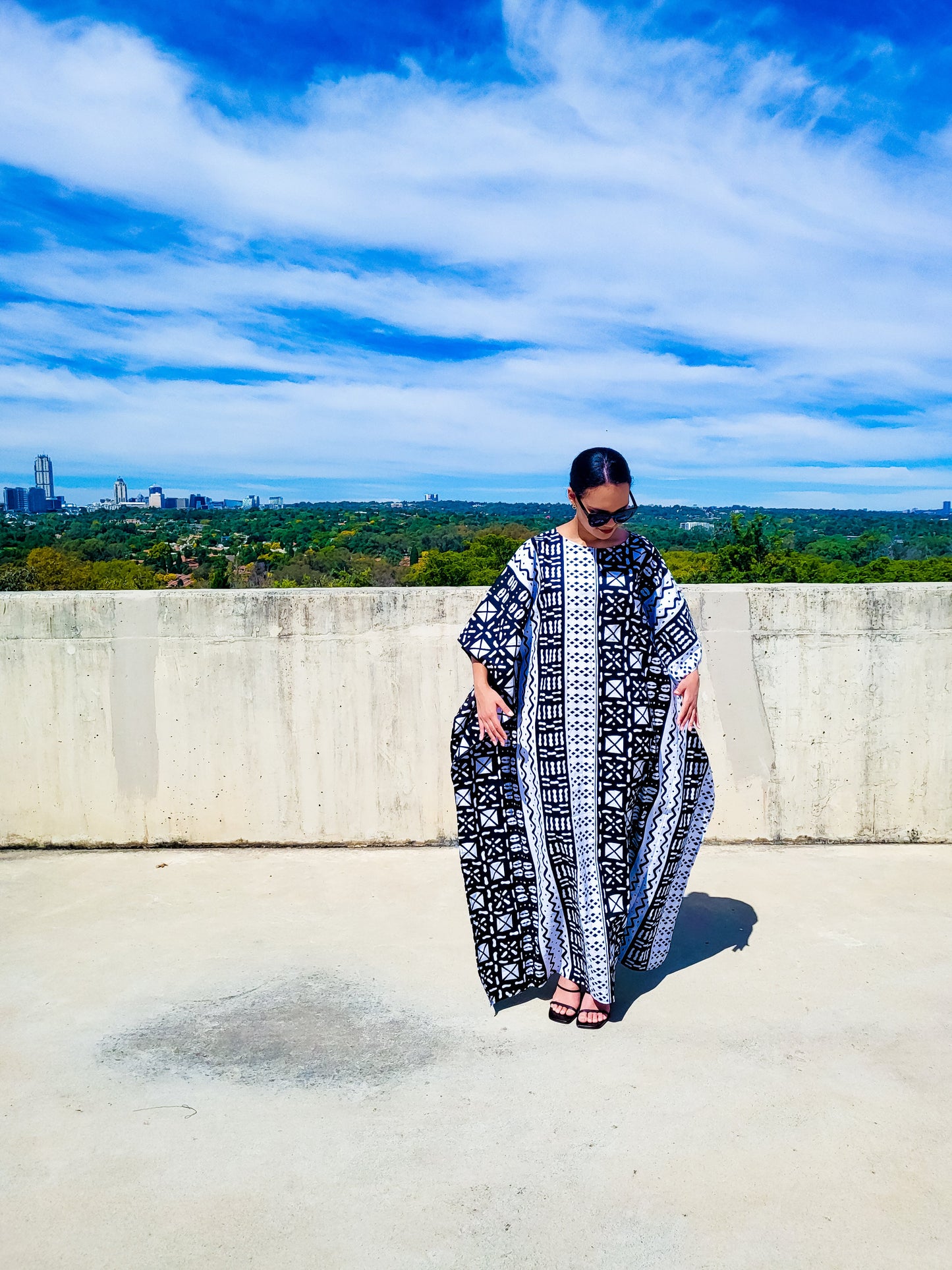 Khari Queen Kaftan (Incl Belt &headwrap) - Alternative Mustard Print