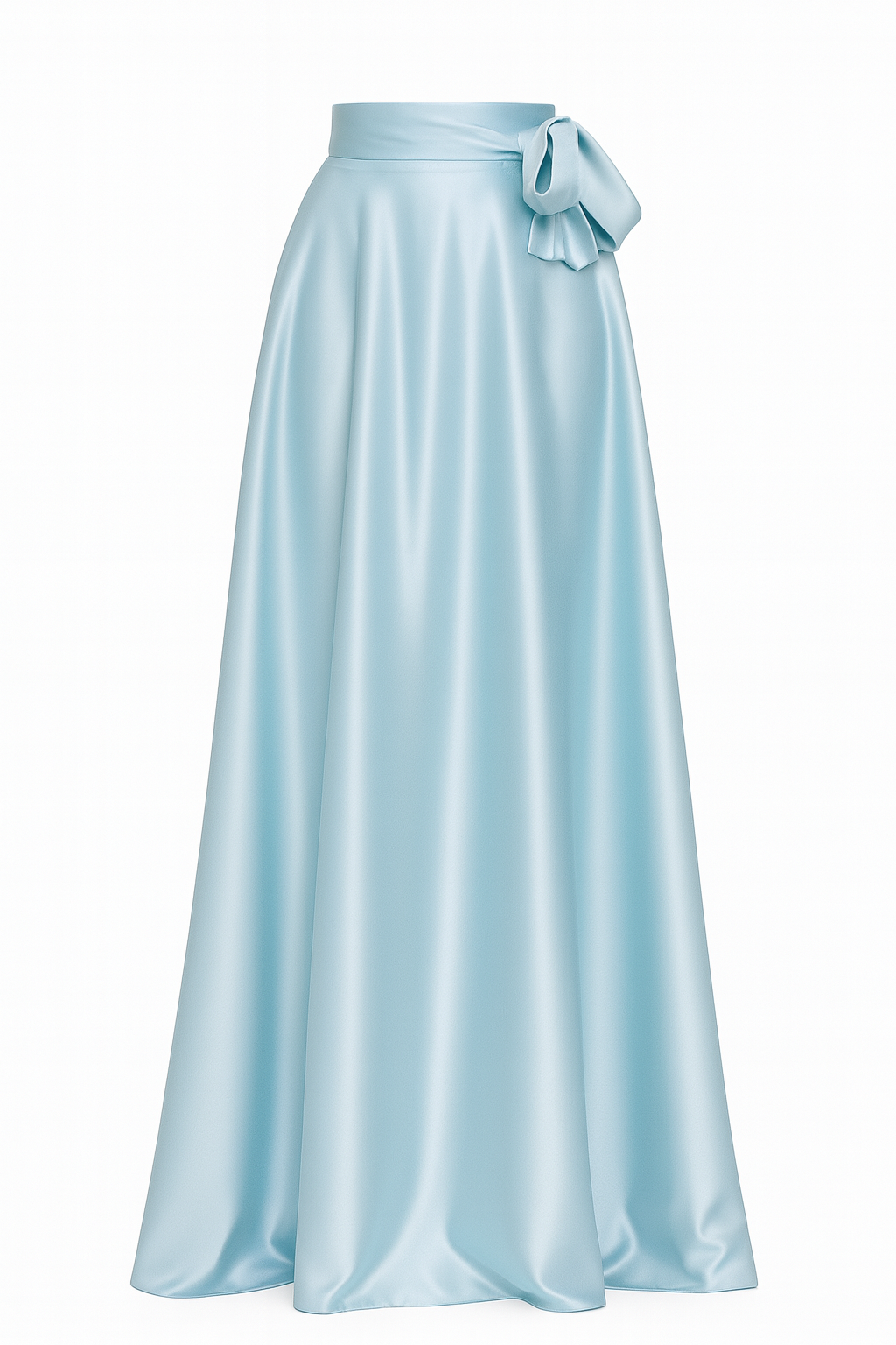 Amare Geo Pastel Blue Skirt (Belted)