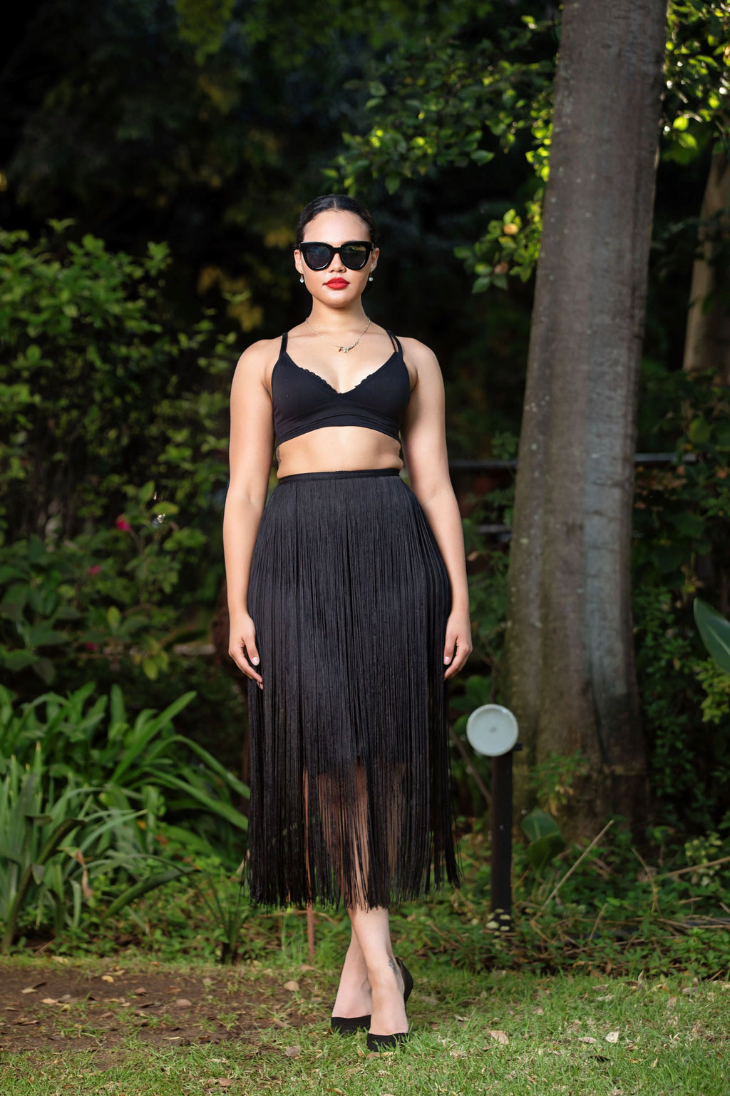 Tassle Midi Skirt