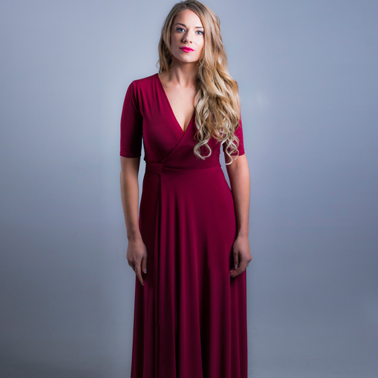 Wrap Dress Burgundy