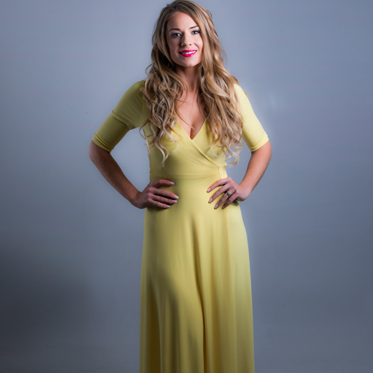 Wrap Dress Yellow