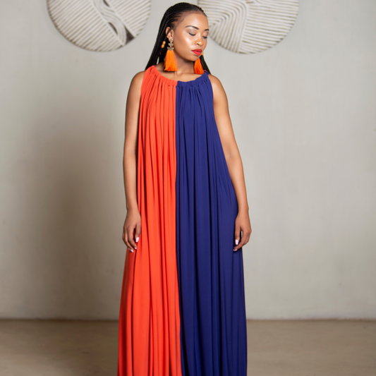 Zuri Original Contrast Burnt Orange & Ink Blue