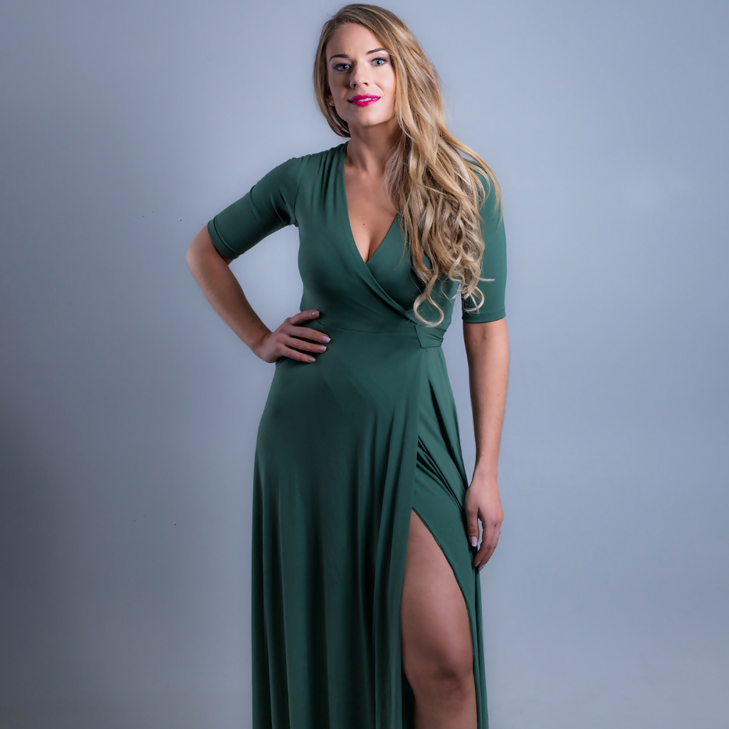 Wrap Dress Olive Green