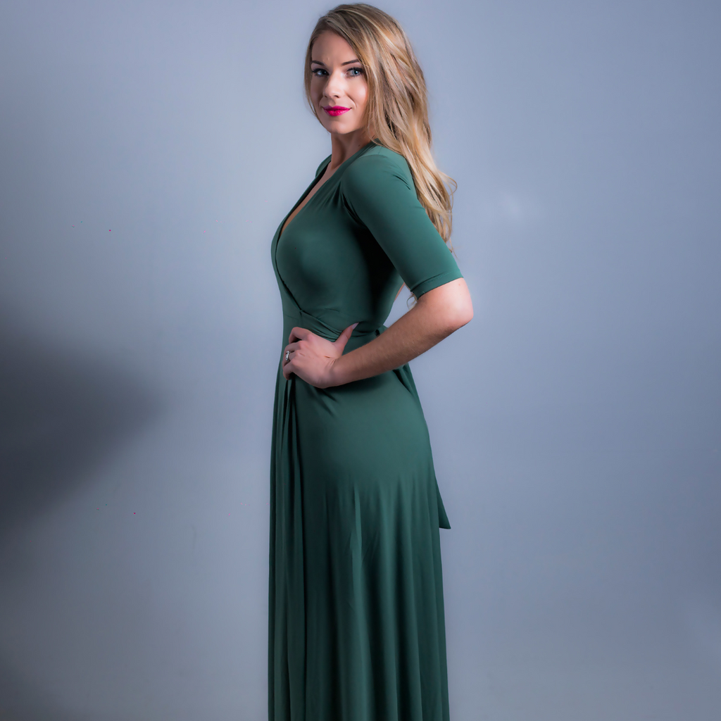 Wrap Dress Olive Green