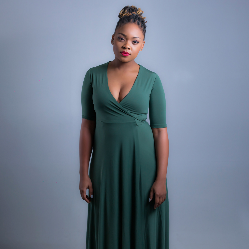Wrap Dress Olive Green