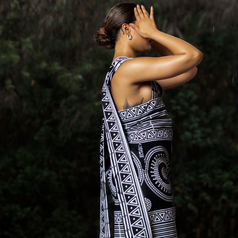 Umbaco Printed Tie Midi Black