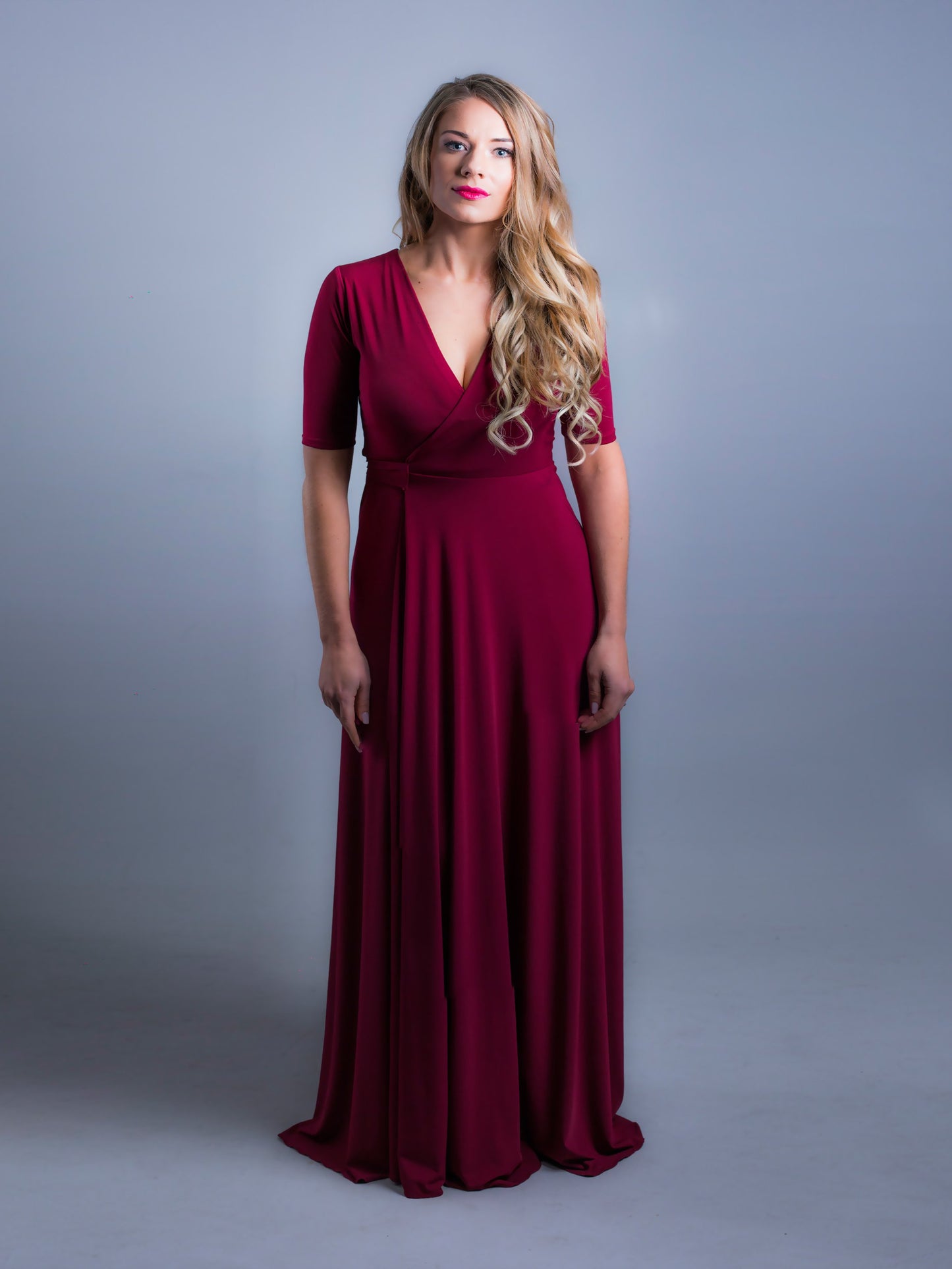 Wrap Dress Burgundy